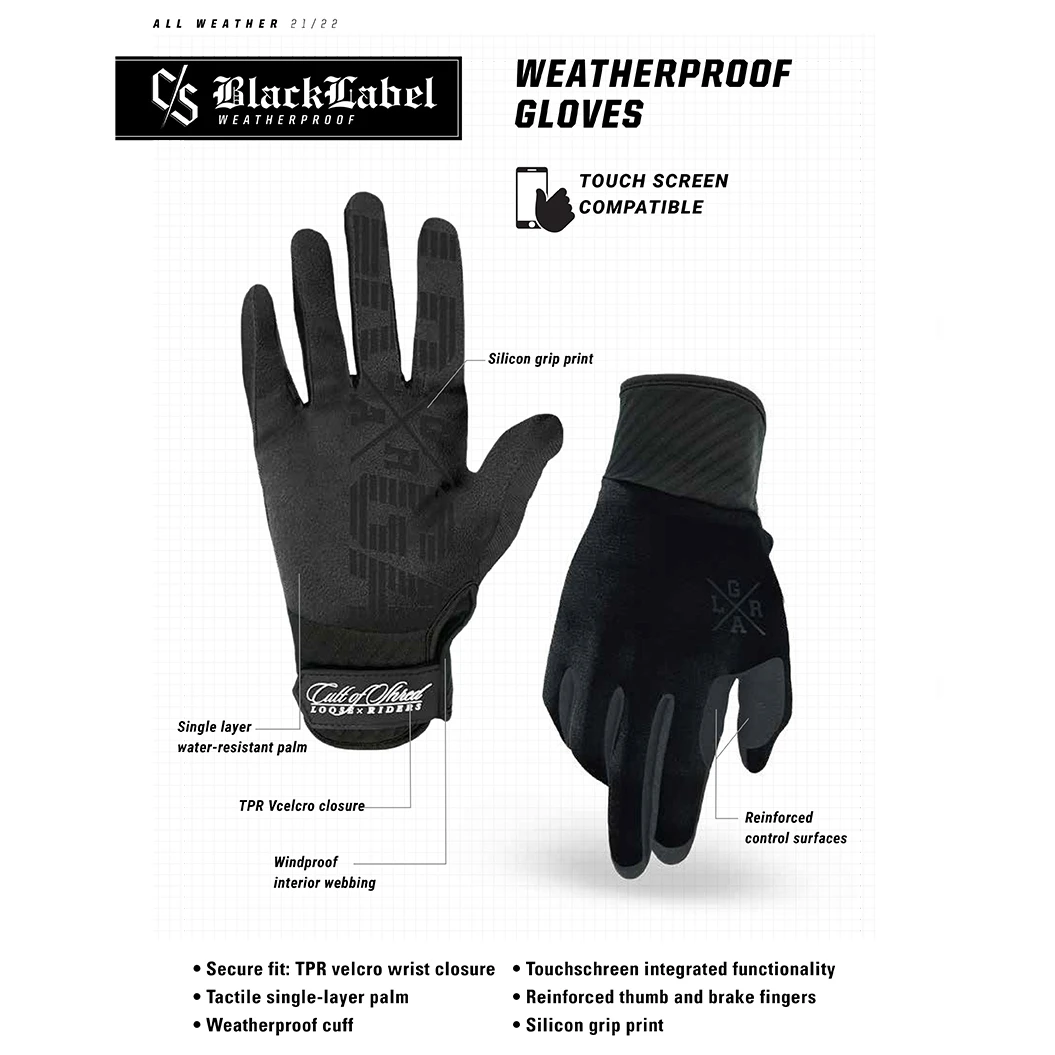 Loose Riders - C/S Black Label Weatherproof Gloves - Gants 2 Loose Riders - C/S Black Label Weatherproof Gloves - Gants – Image 2